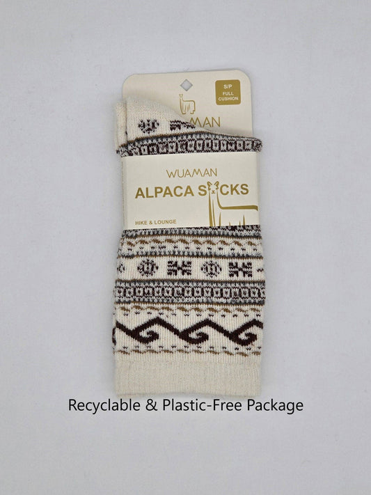 Fair Isle Alpaca Socks - Black & Blue