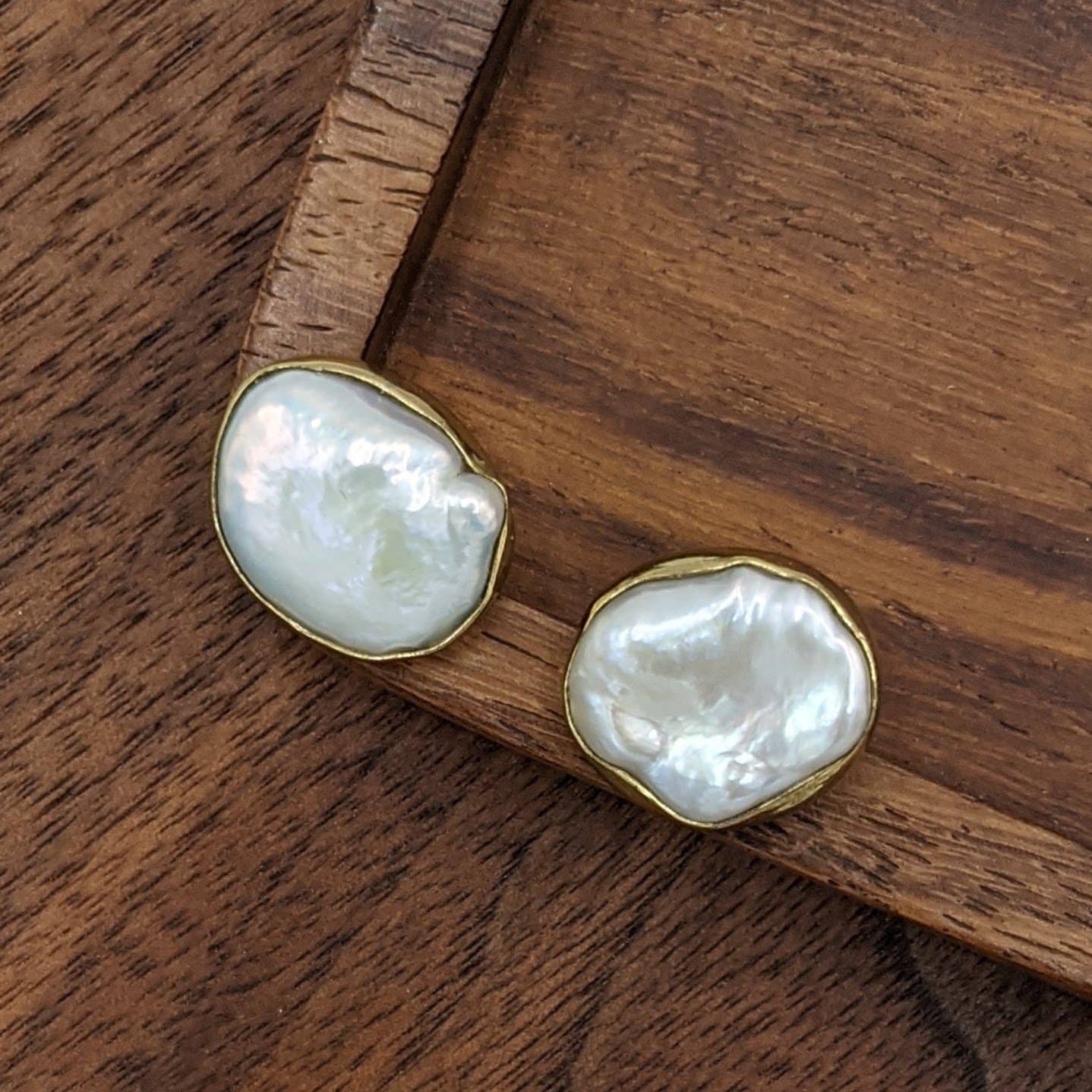 Coin Pearl Earrings