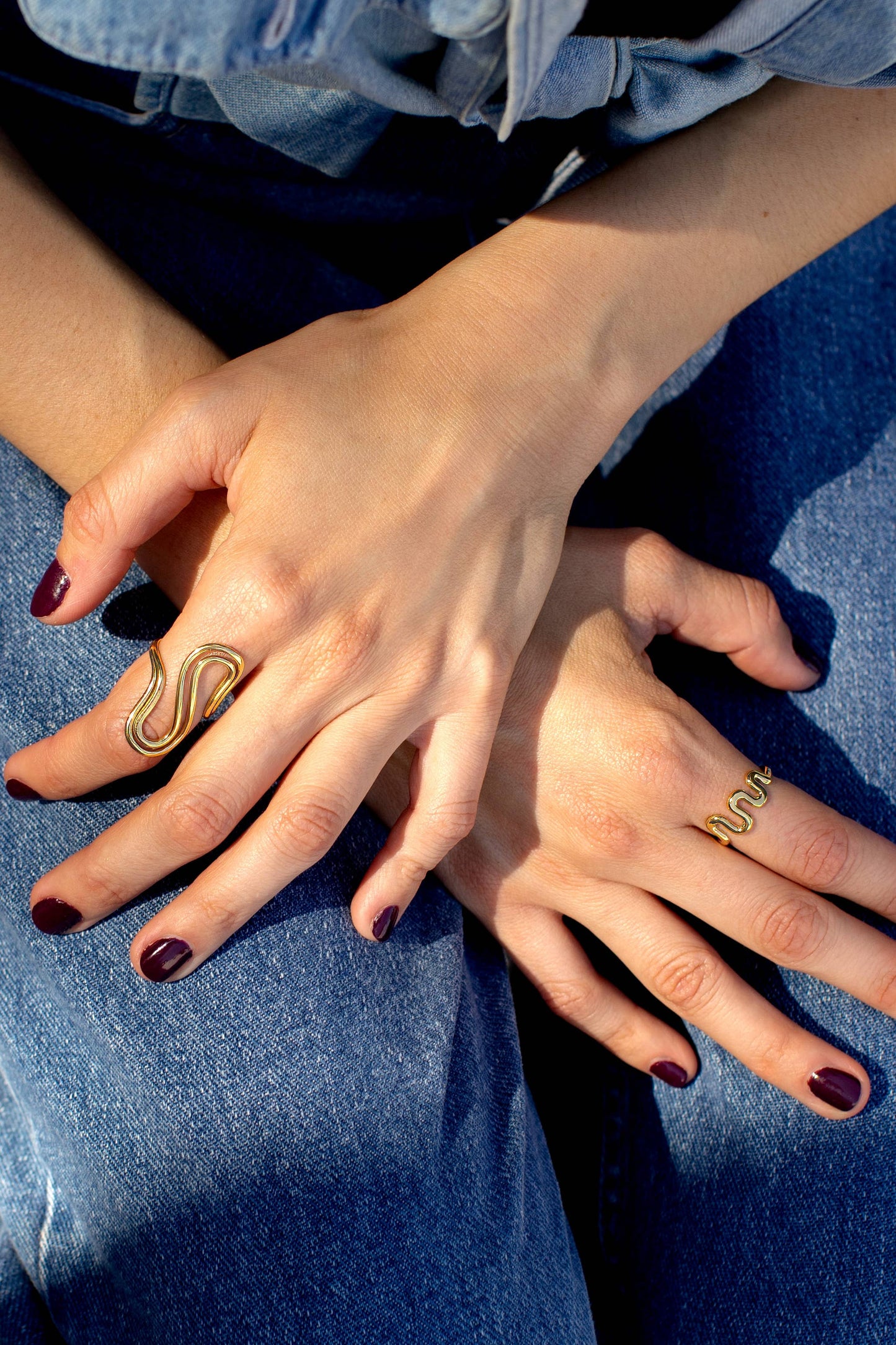 Between Two Rivers Ring - 18K Gold Plated