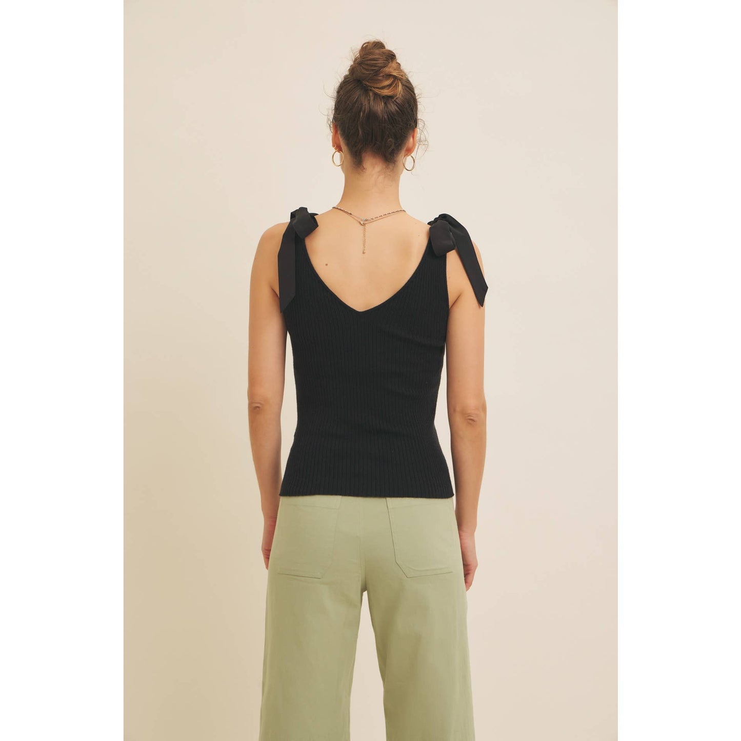 Tie Shoulder Sweater Tank