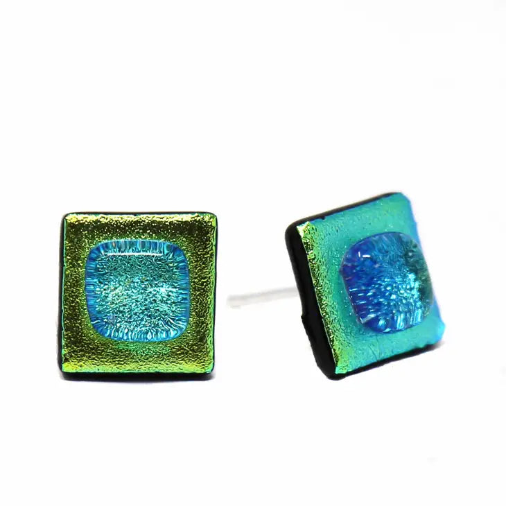 Glass Studs - Limey