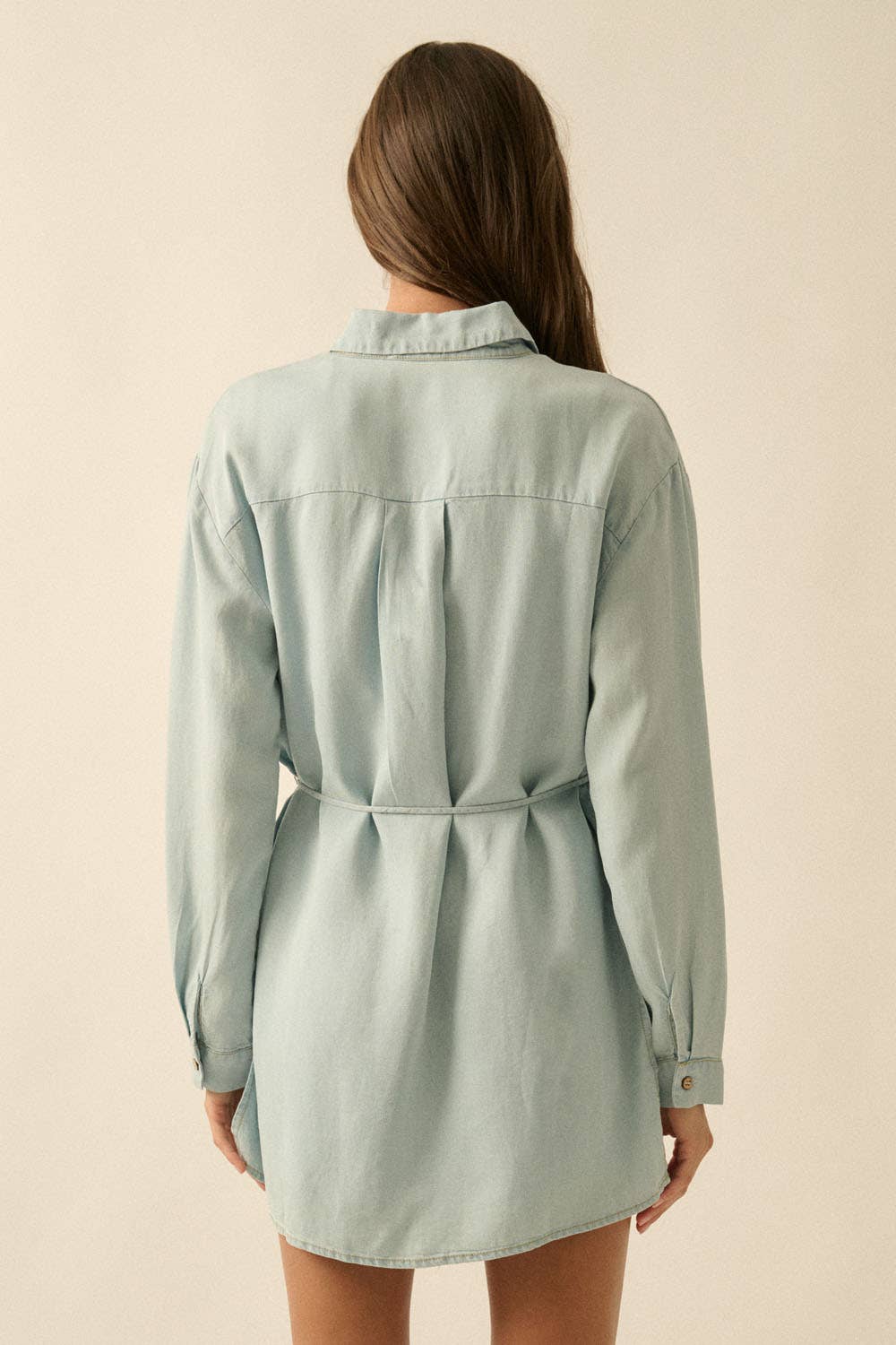 Tencel Button-Up Shirt Romper