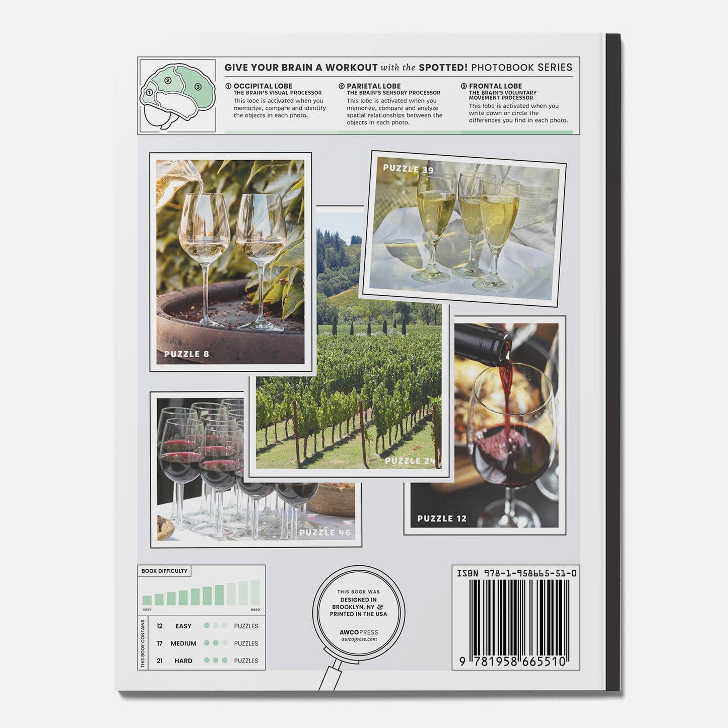 Wine Spot the Difference Puzzles, I Spy Activity Book