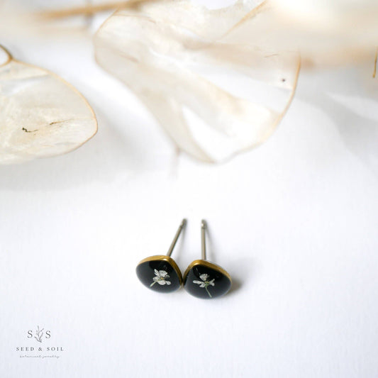 Tiny Teardrop Cameo Studs