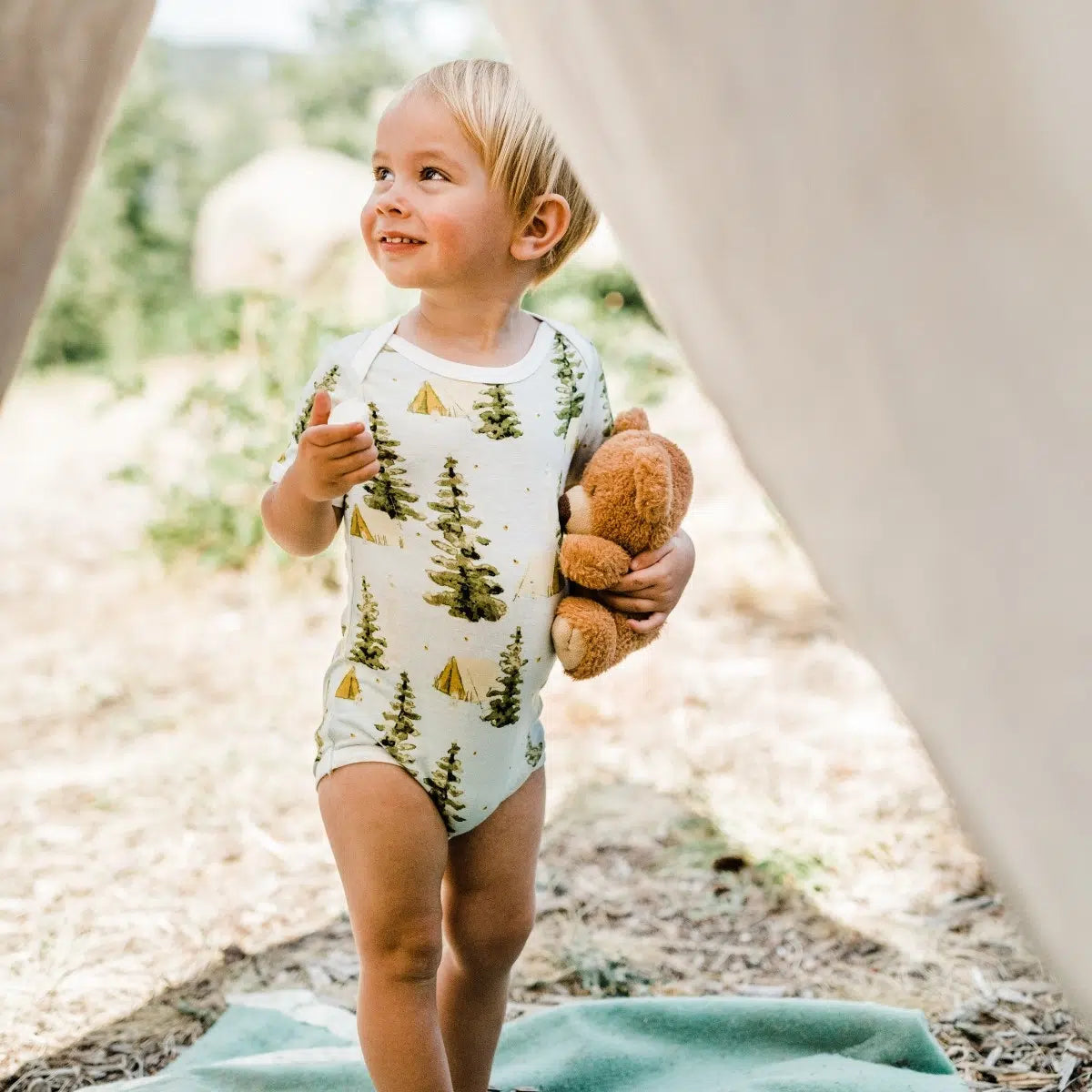 Camping Bamboo Short Sleeve One Piece