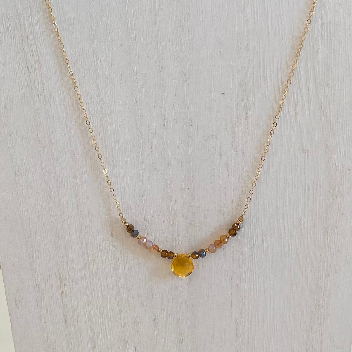Citrine Teardrop Necklace