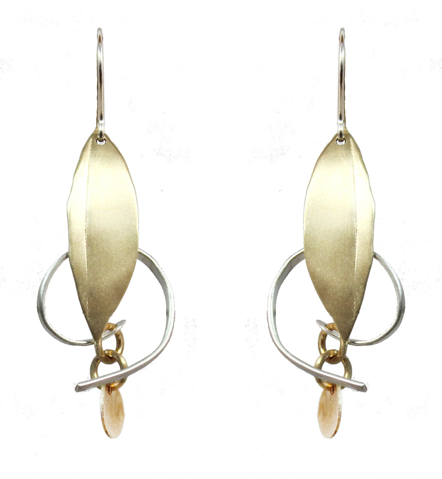 Interludes Earrings - Sterling & Brass
