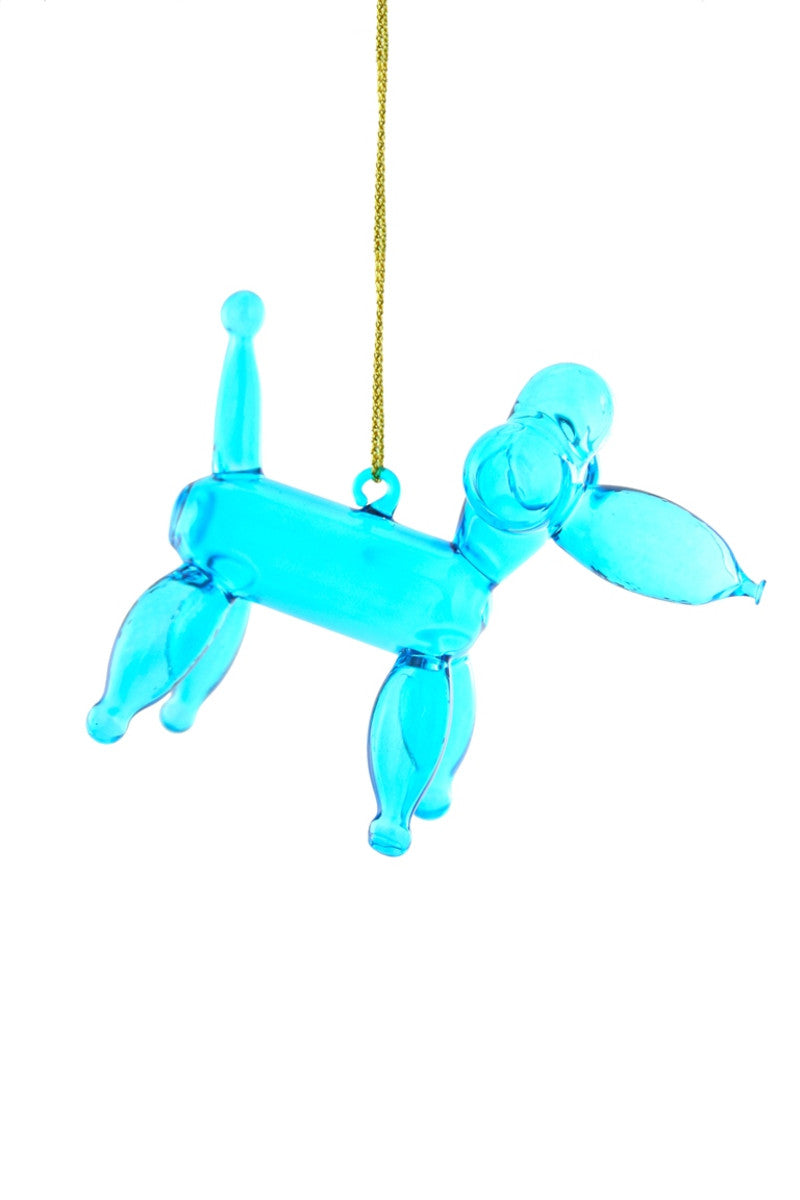 Blue Balloon Poodle Ornament