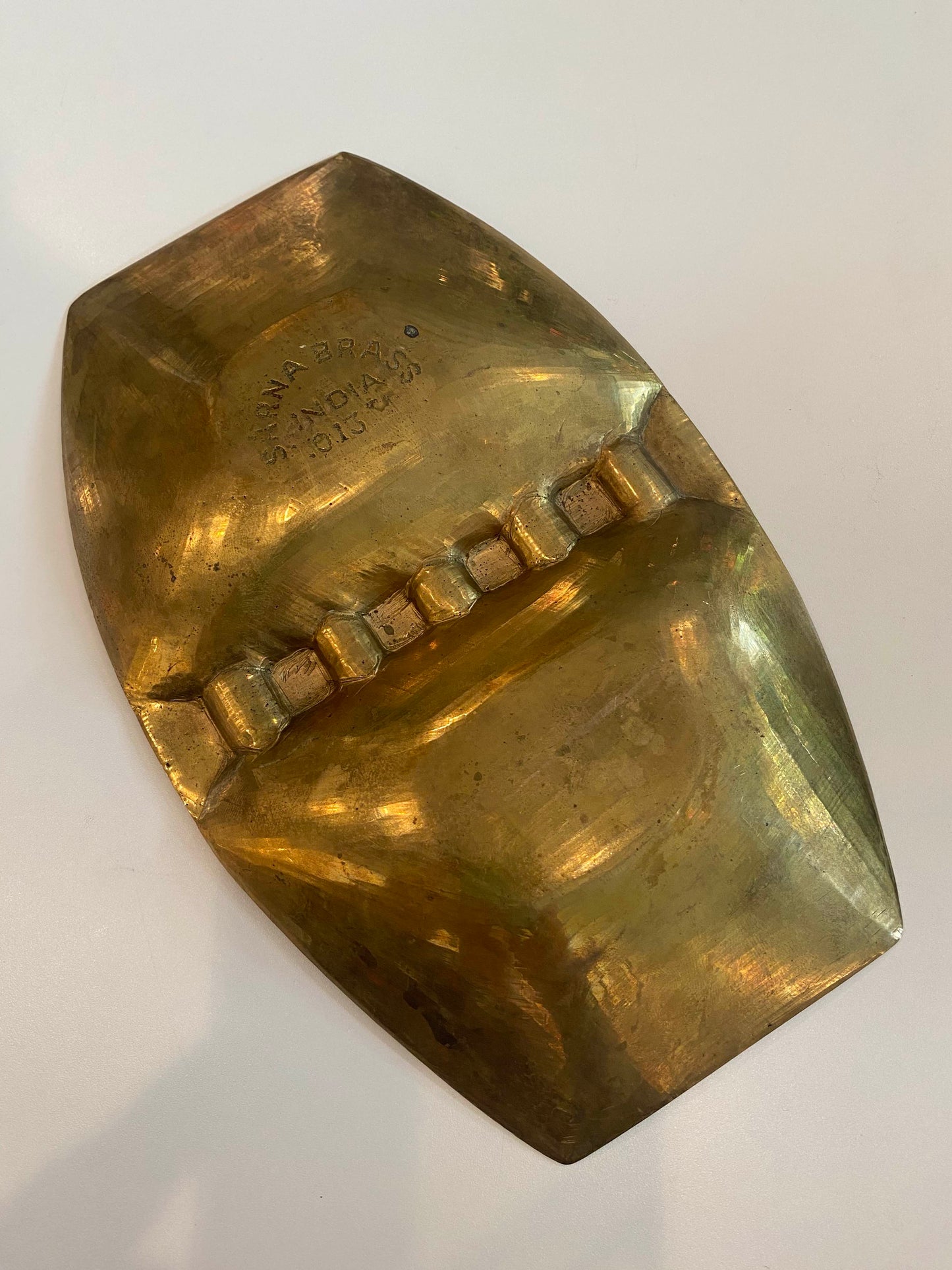 Vintage 1970's Brass Etched Ashtray