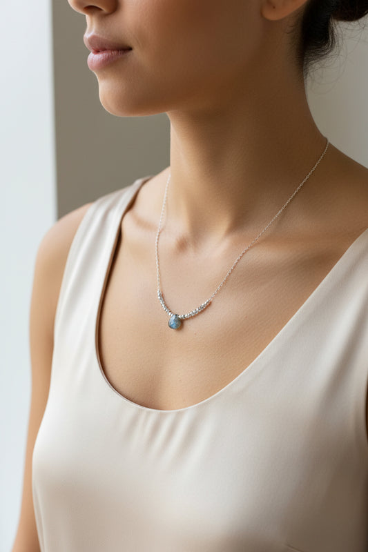 Labradorite Teardrop Necklace