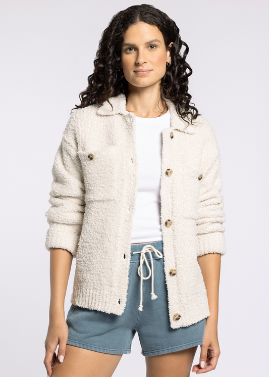 Super soft button up sweater