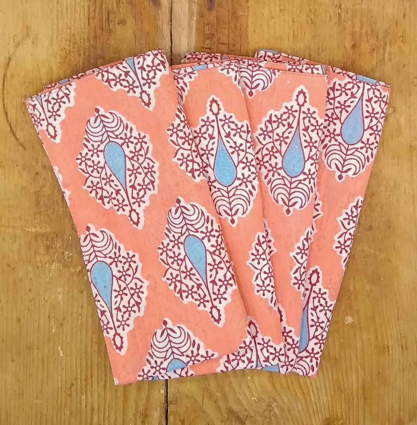 Cloth Dinner Napkin Set - Coral