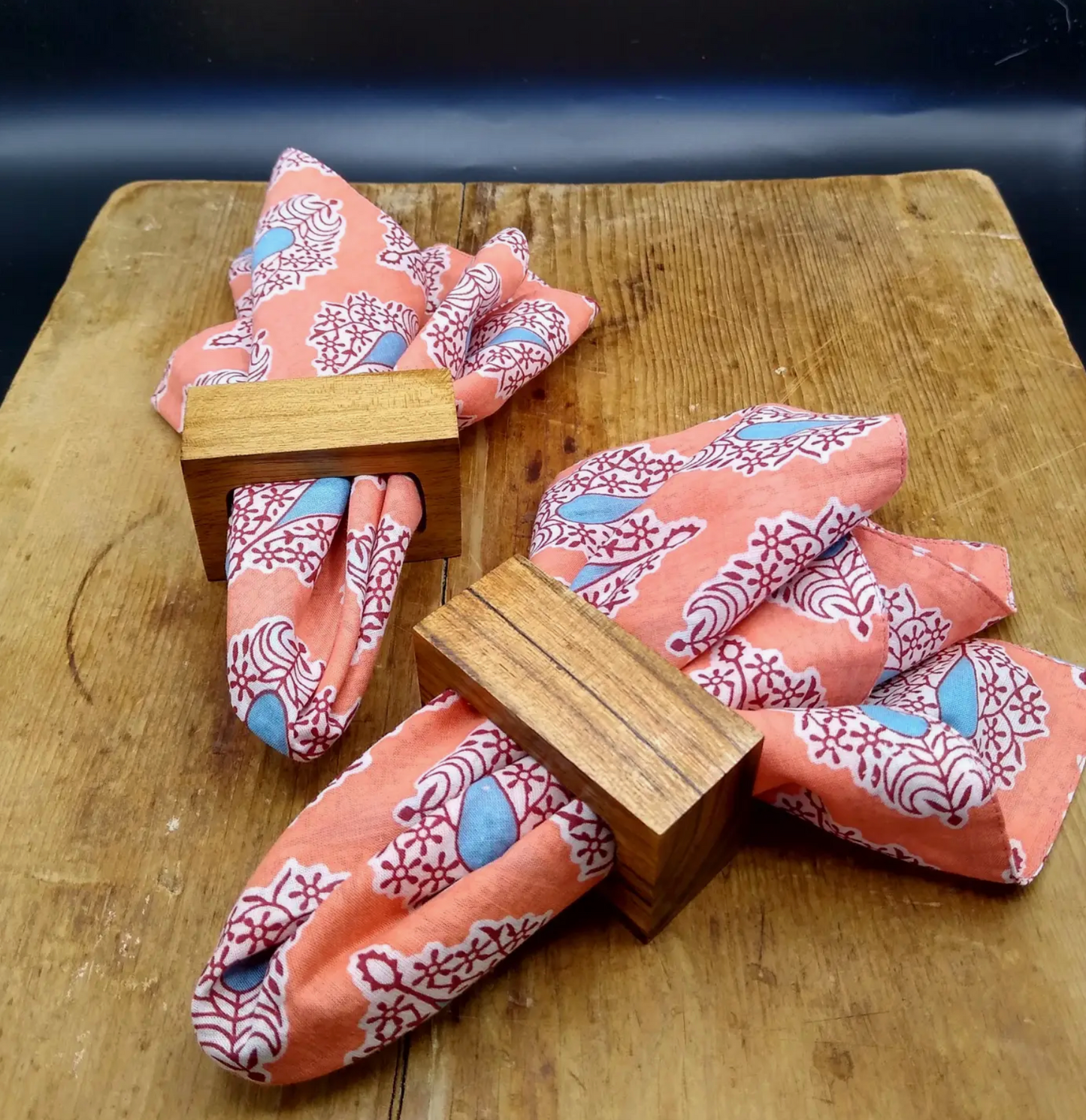 Cloth Dinner Napkin Set - Coral