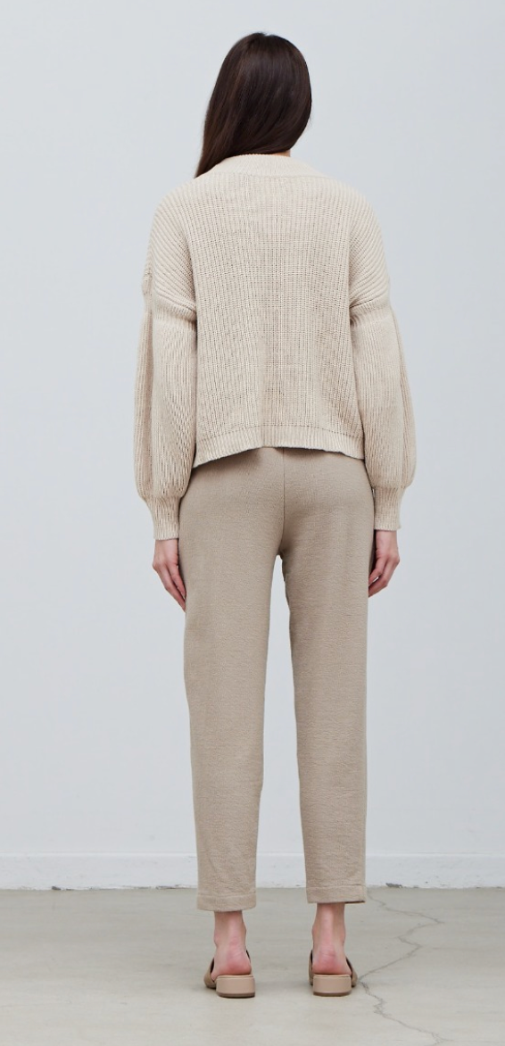 Tapered Knit Cotton Pant