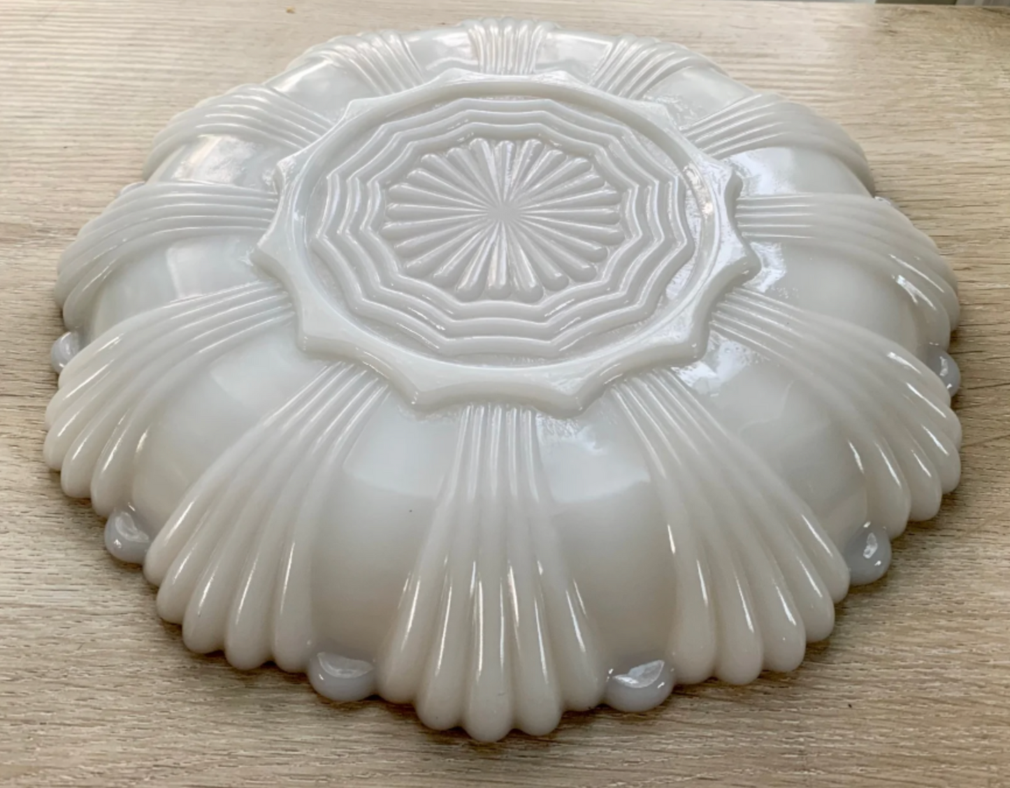 Vintage 1950's Anchor Hocking Milk Glass Deviled Egg Plate Tray