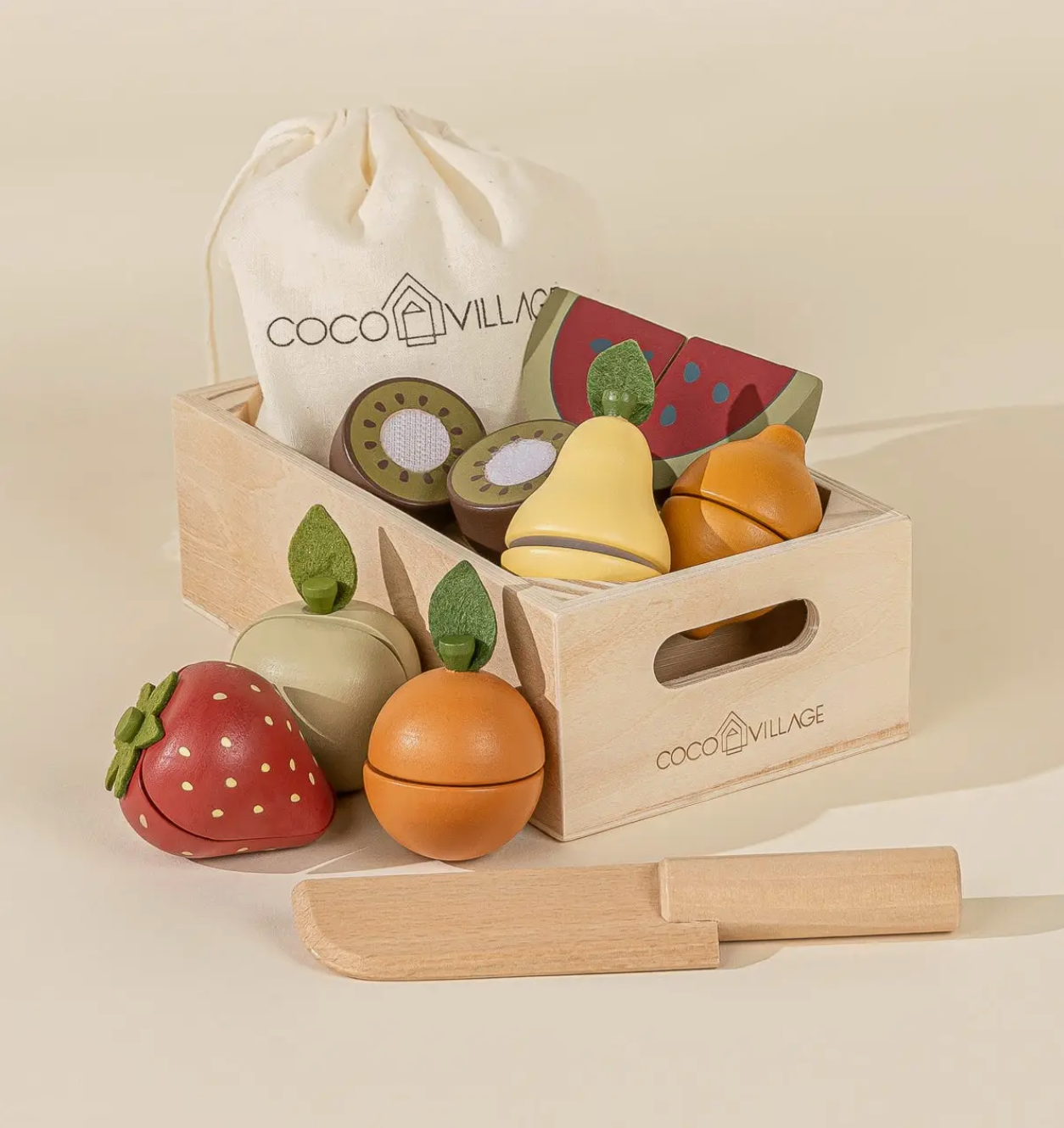Wooden Fruits Playset