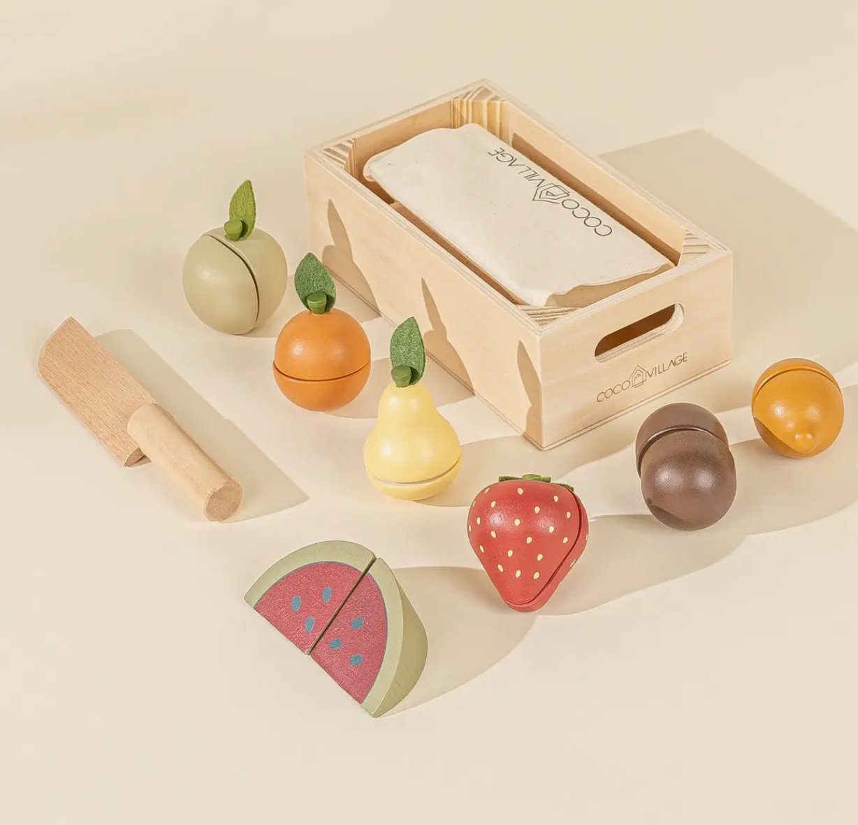 Wooden Fruits Playset