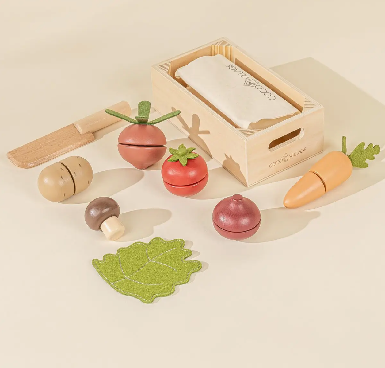 Wooden Vegetables Playset