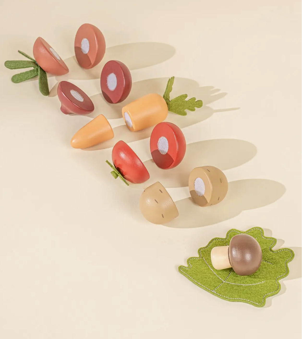 Wooden Vegetables Playset