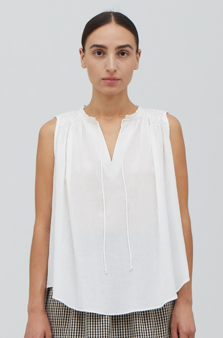 Hand Smocked Sleeveless Top
