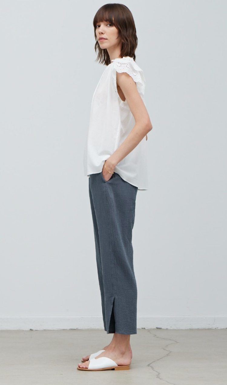 Side Vent Gauze Pant - Deep Lake