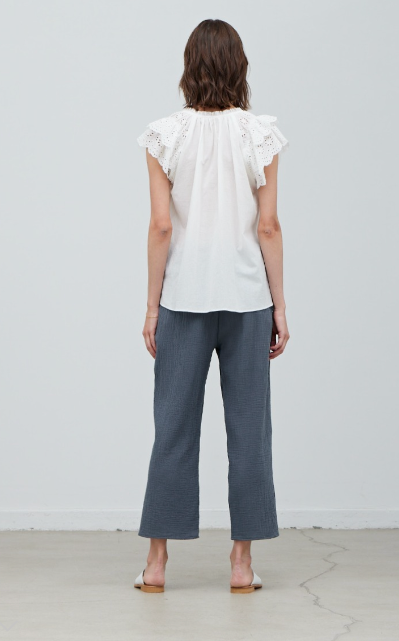 Side Vent Gauze Pant - Deep Lake