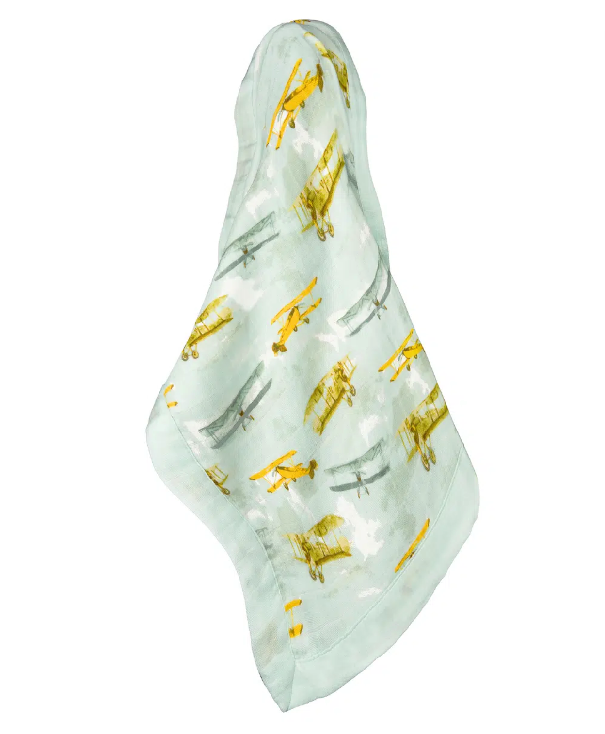 Vintage Plane Mini Lovey Two-Layer Muslin Security Blanket