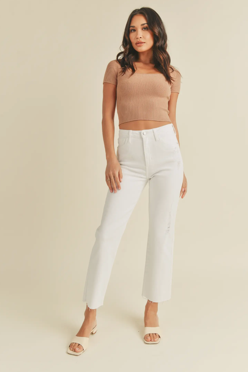 High Rise Classic Straight - Optic White