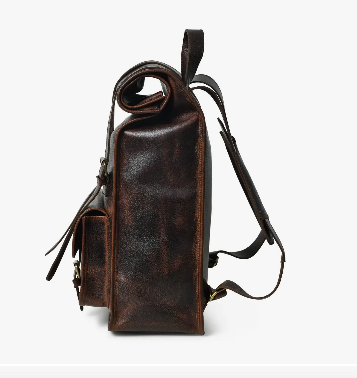 DuVall Leather Rolltop Backpack – Coffee