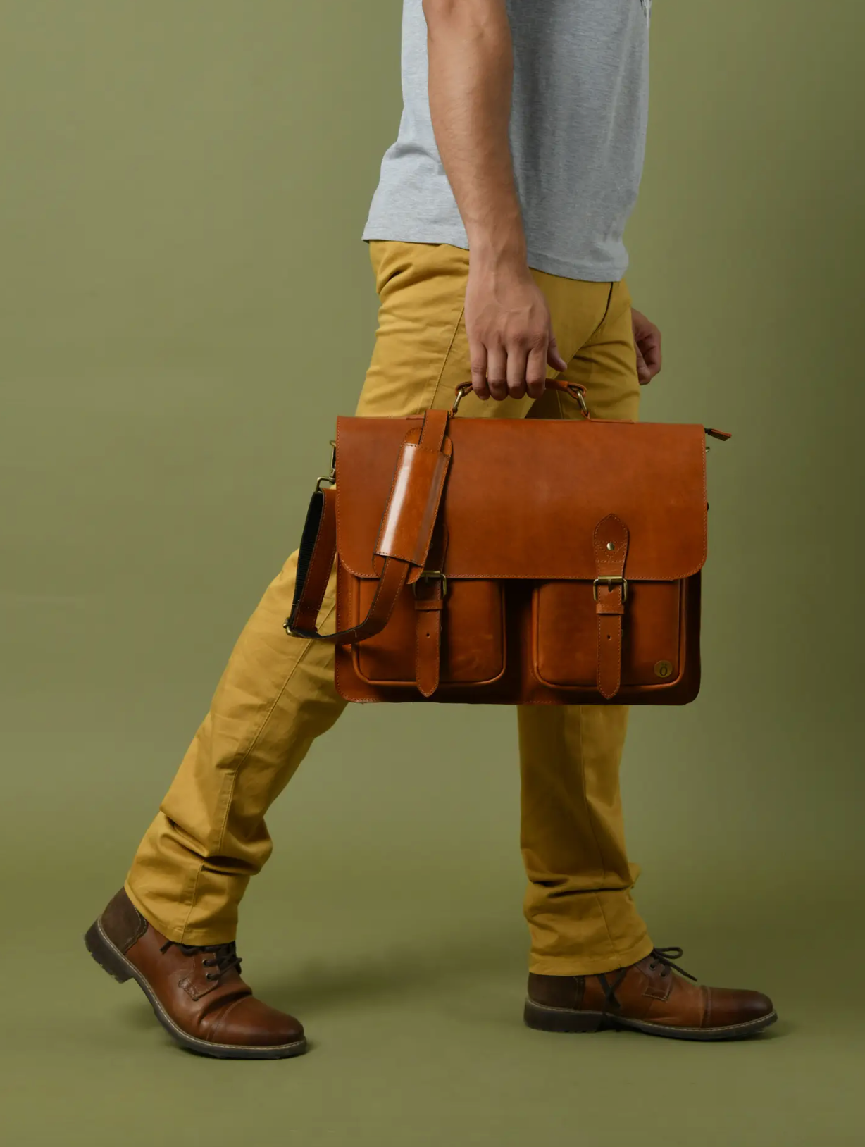 Madan Leather Messenger Bag