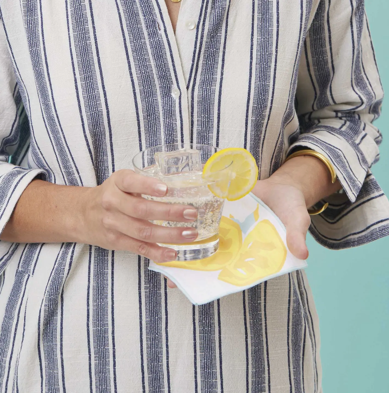 Lemon Slices Re-Usable Cocktail Napkins