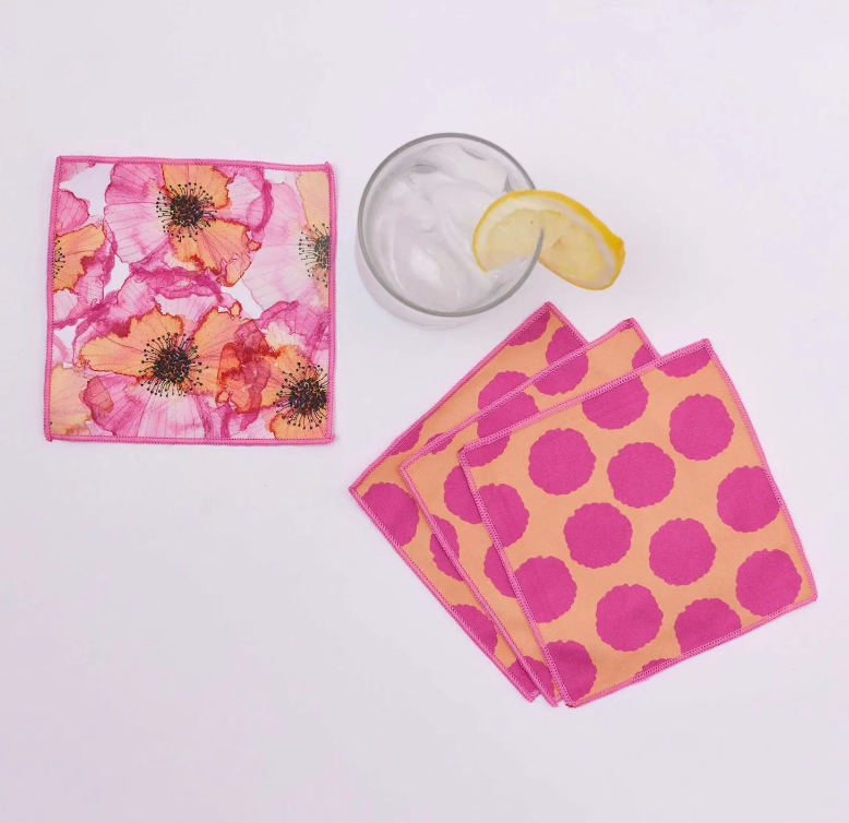 Pressed Petals Re-Usable Cocktail Napkins