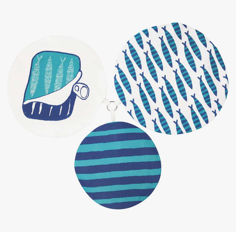 Sardines Dish Covers, Set of 3