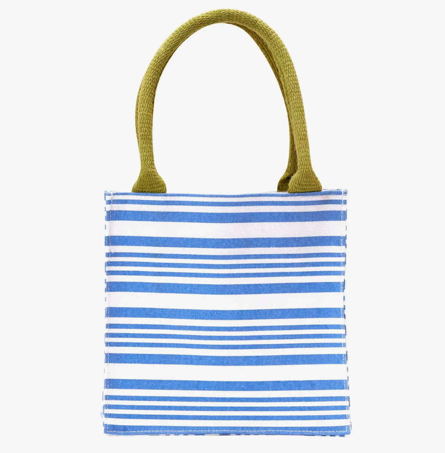 French Blue Stripe - Reusable Gift Bag Tote
