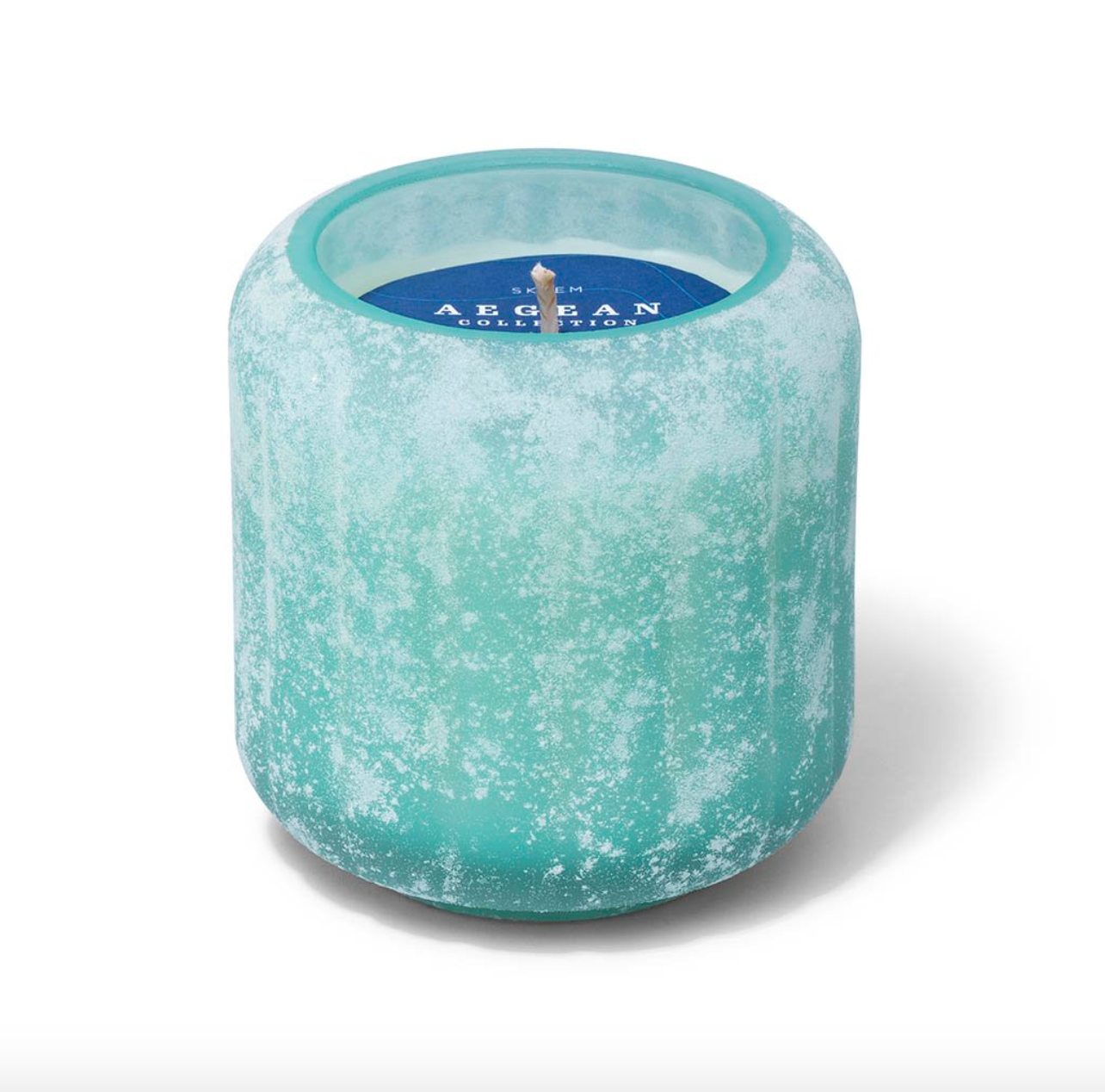 Aqua Anemone Stacking Candle, Olive & Sage