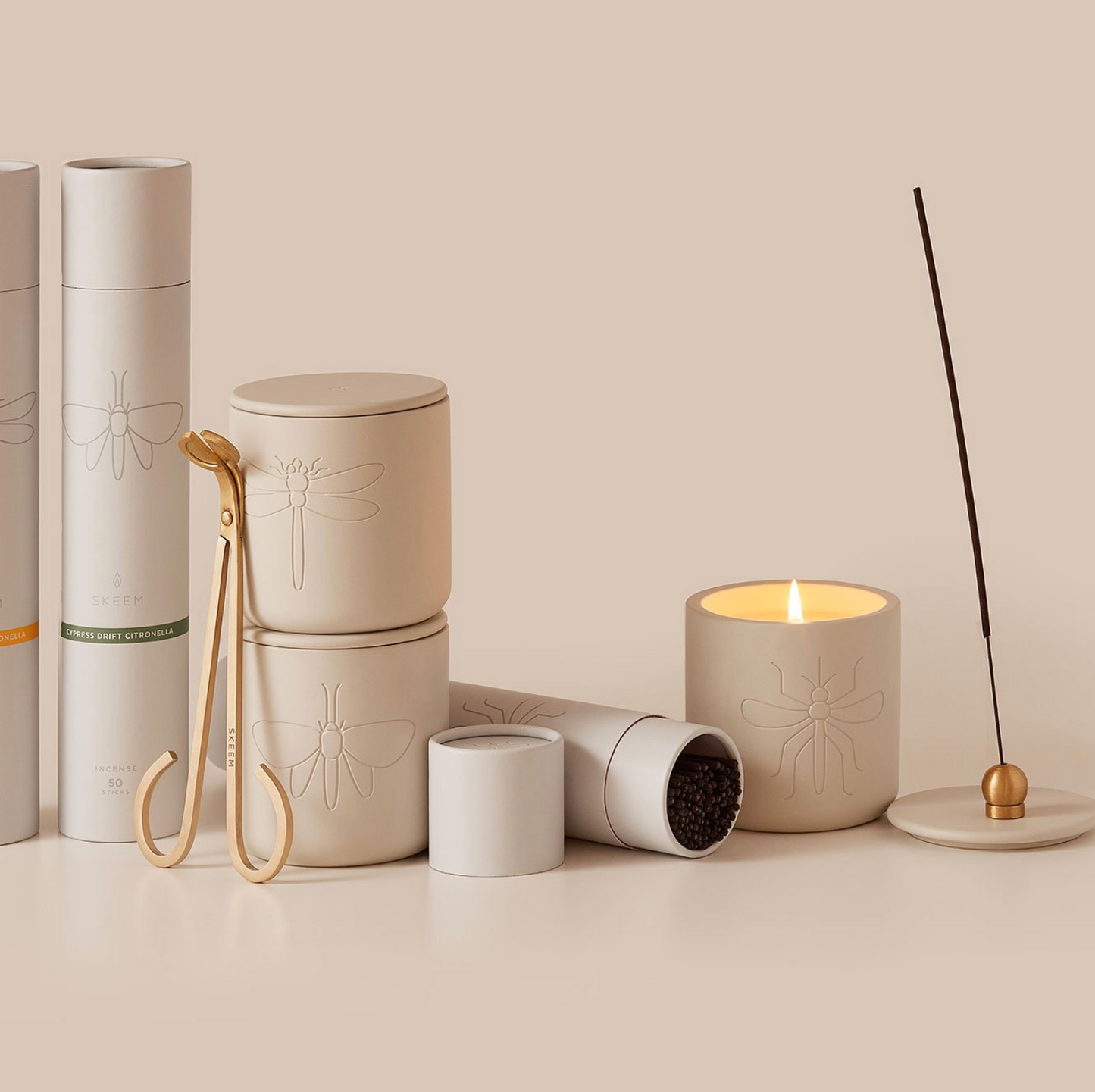 Mojave Suede Modern Citronella Candle