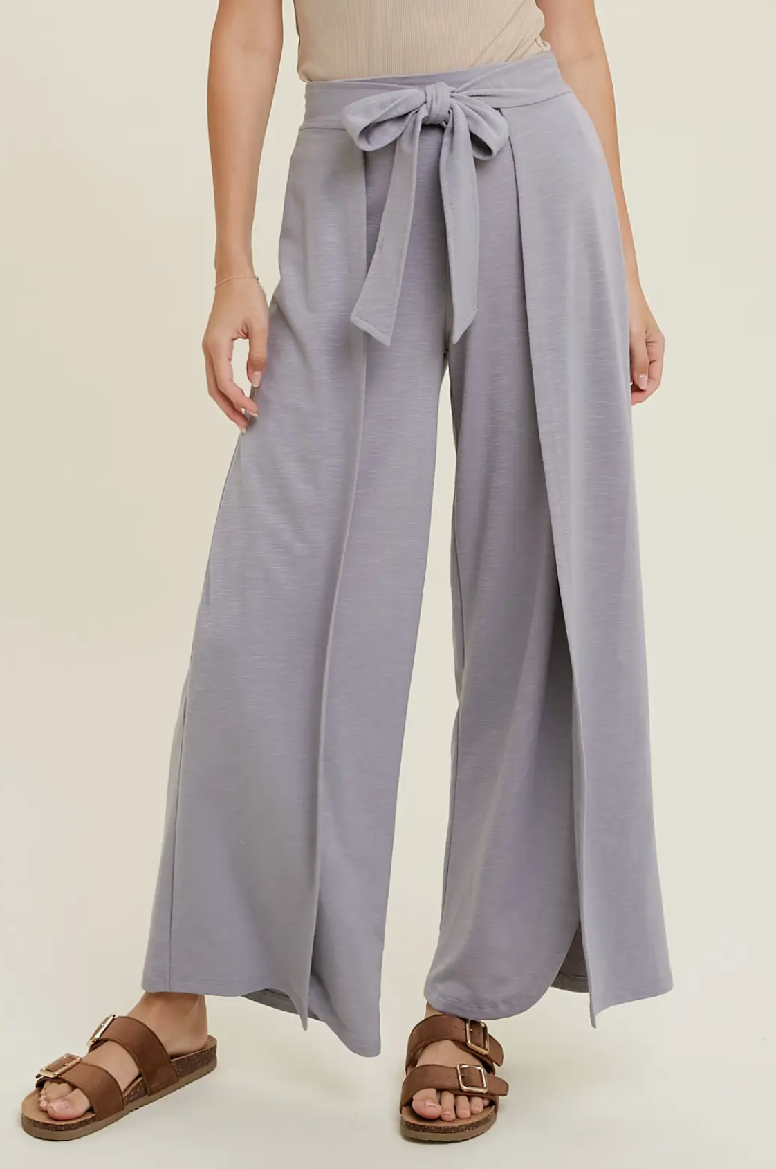 Slub Knit Wrap Pant