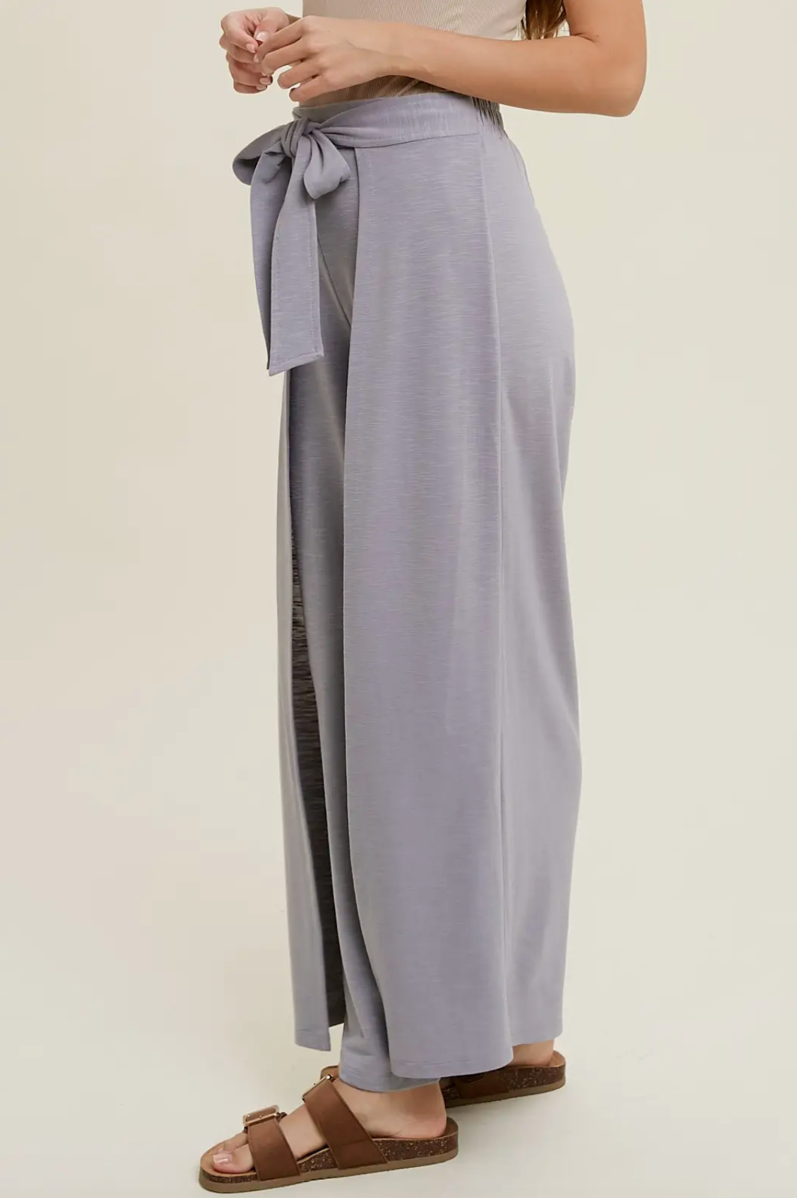 Slub Knit Wrap Pant