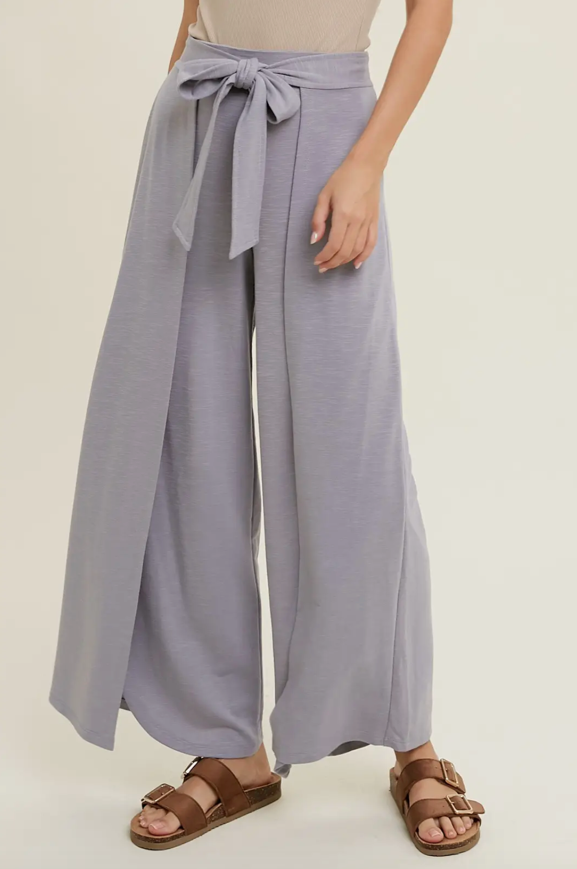 Slub Knit Wrap Pant