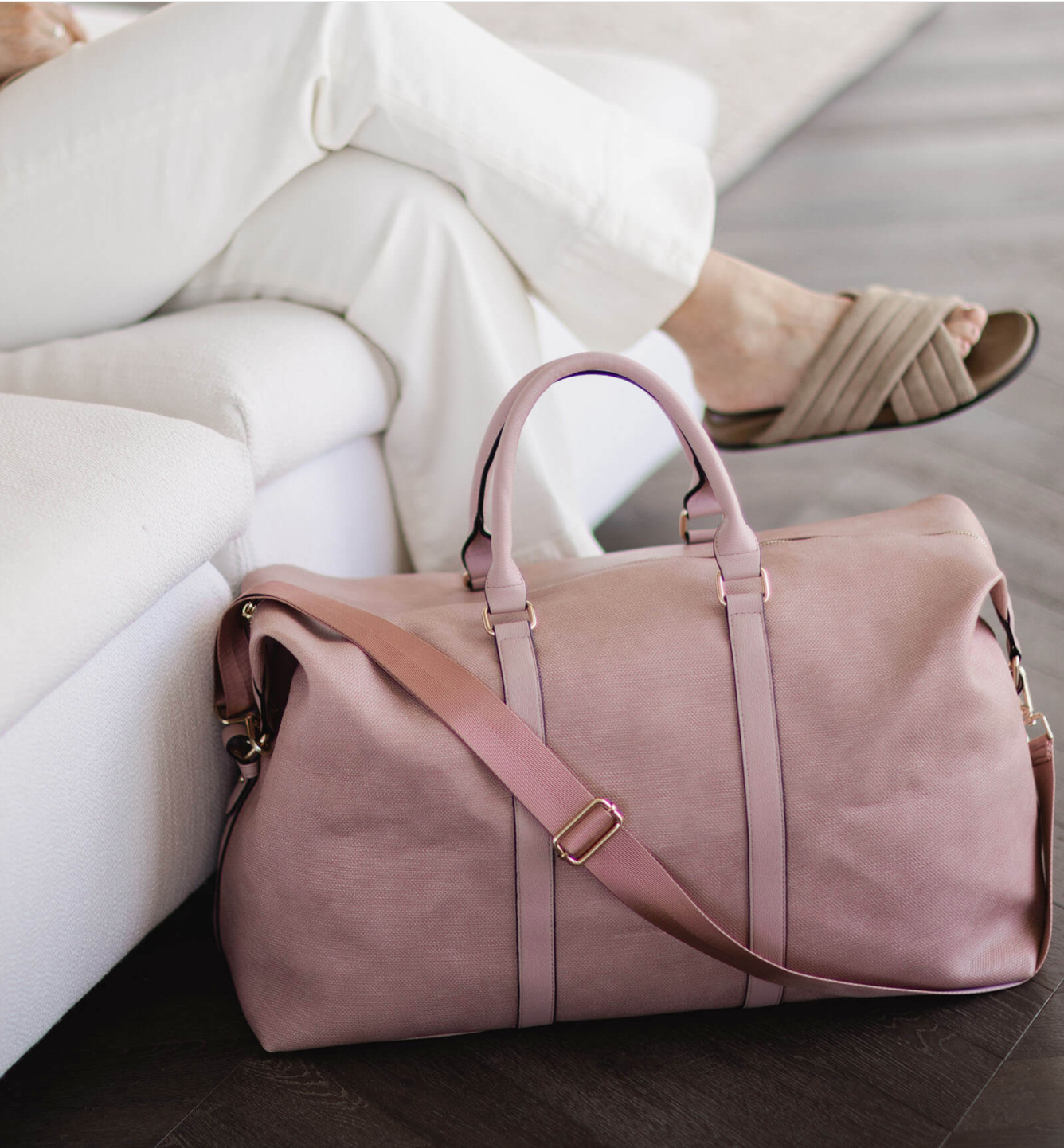 Boston Weekender Travel Bag - Dusty Pink