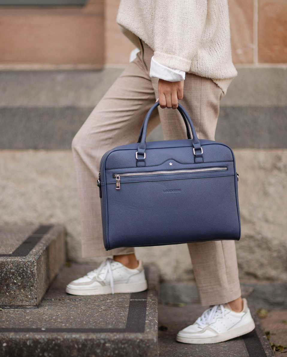 Portland Laptop Bag - Steel Blue