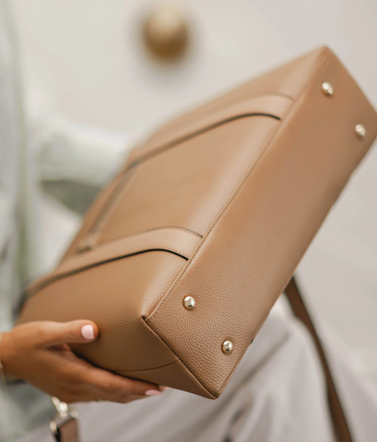 Baby Rhodes Laptop Bag - Latte