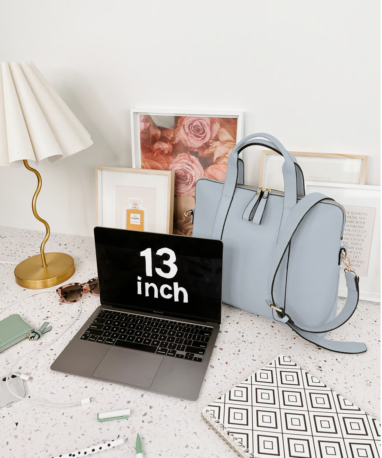 Baby Rhodes Laptop Bag - Ice Blue
