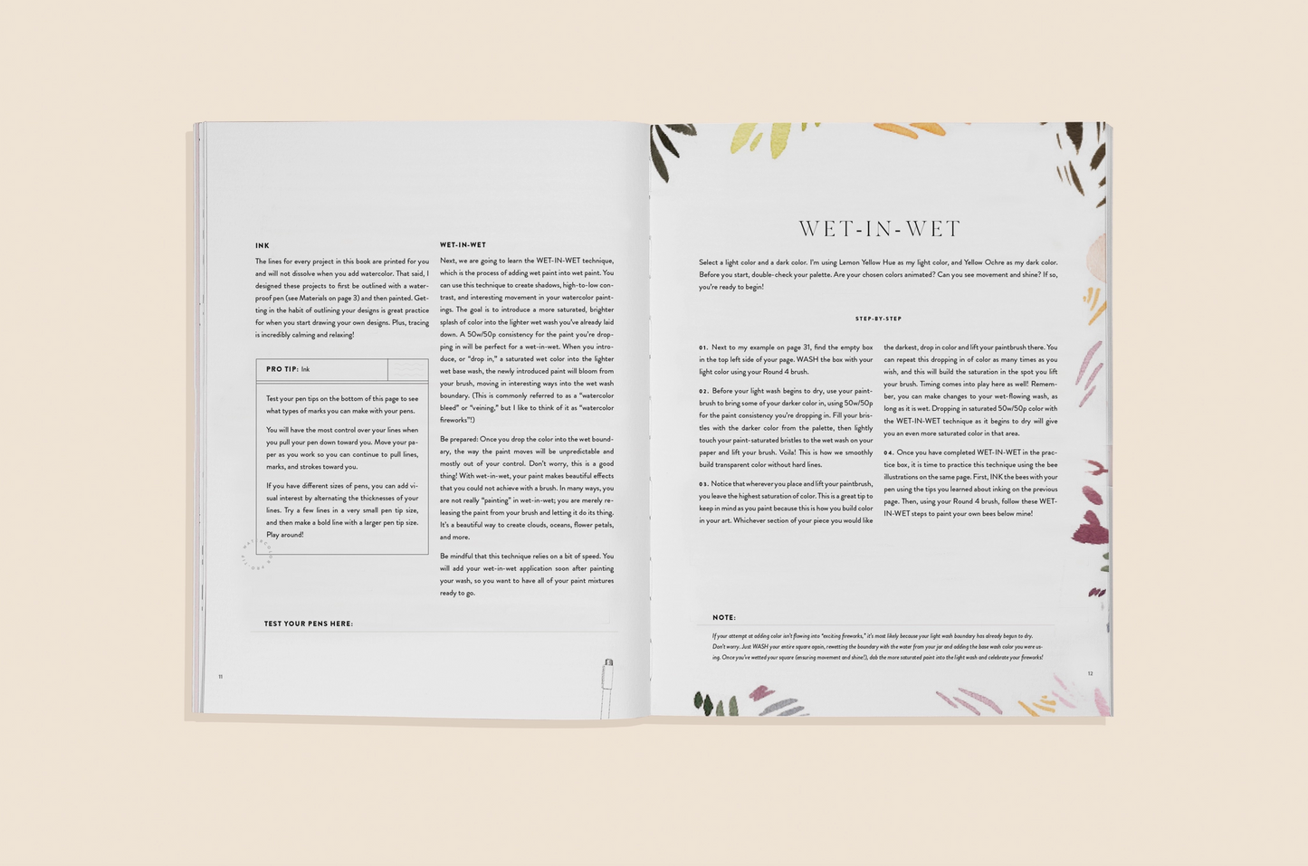 Watercolor Workbook 2: Flowers, Feathers & Animal Friends