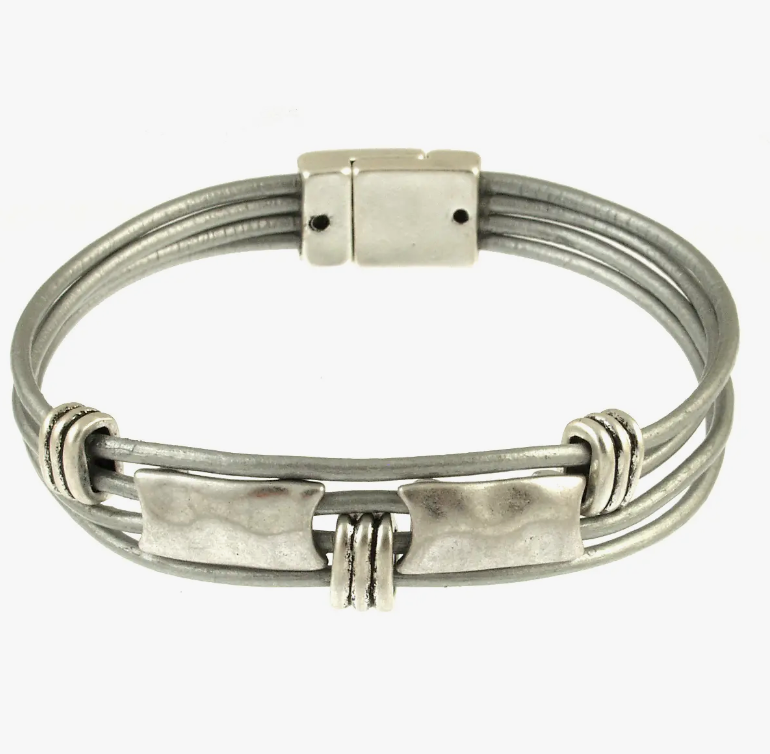 Antique Silver Bar Bracelet