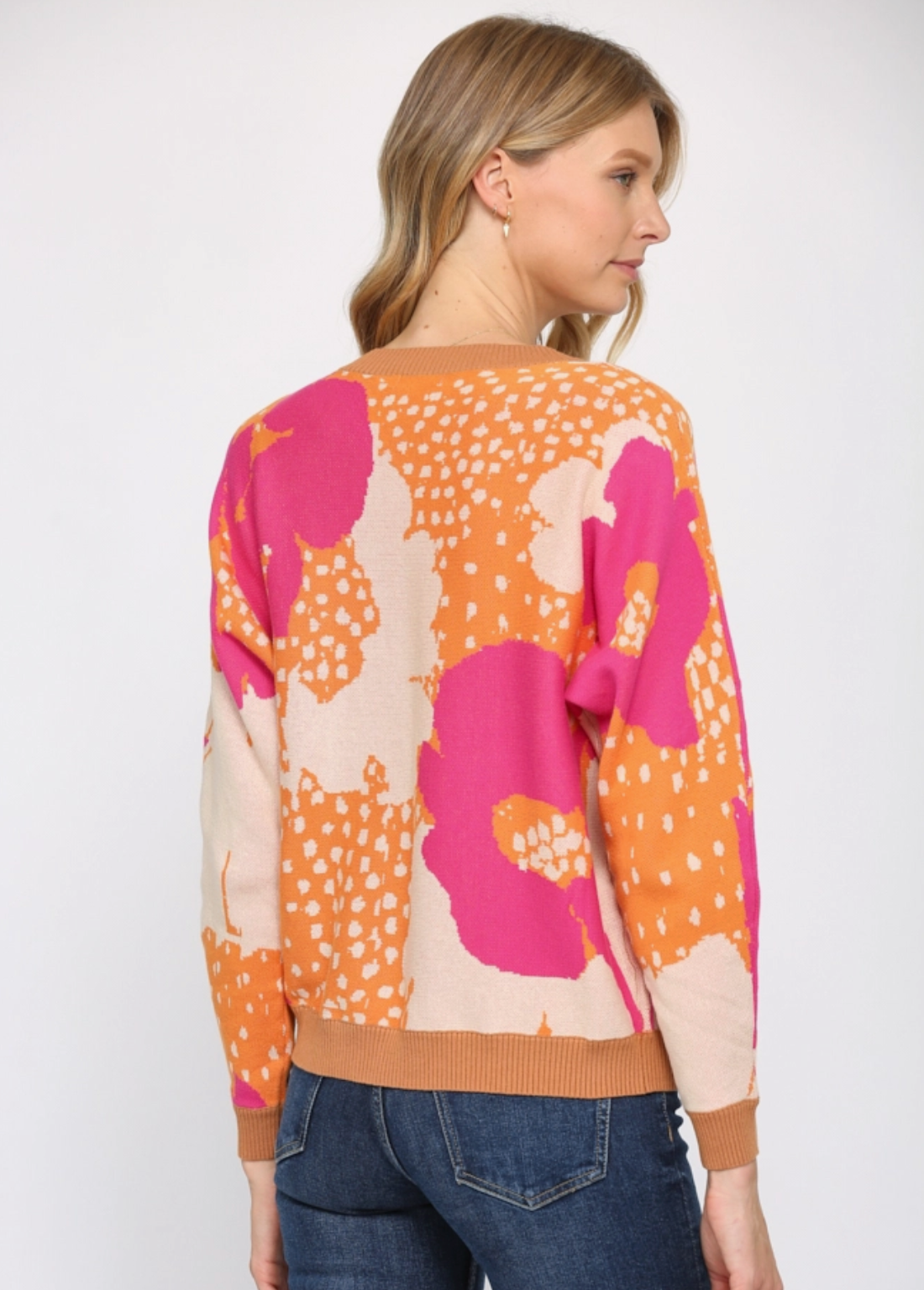 Floral Jacquard Sweater