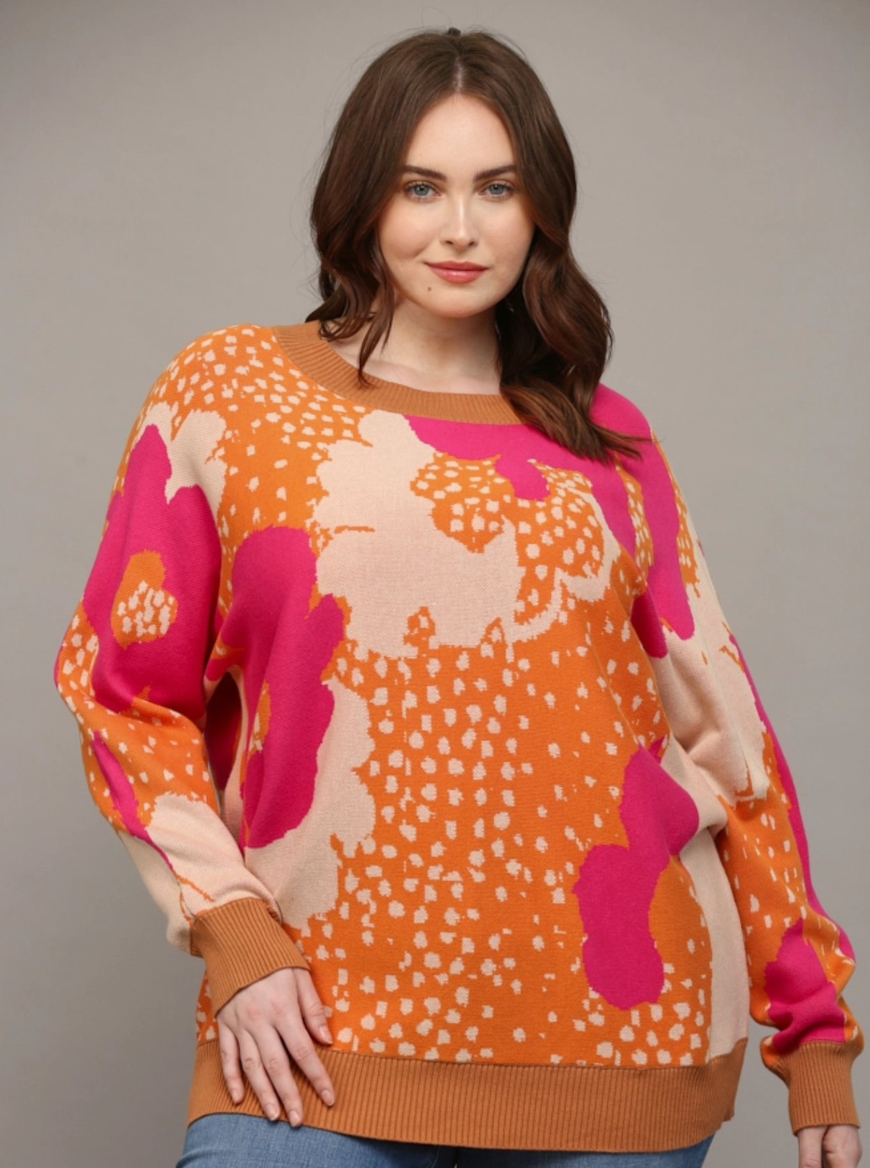 Floral Jacquard Sweater