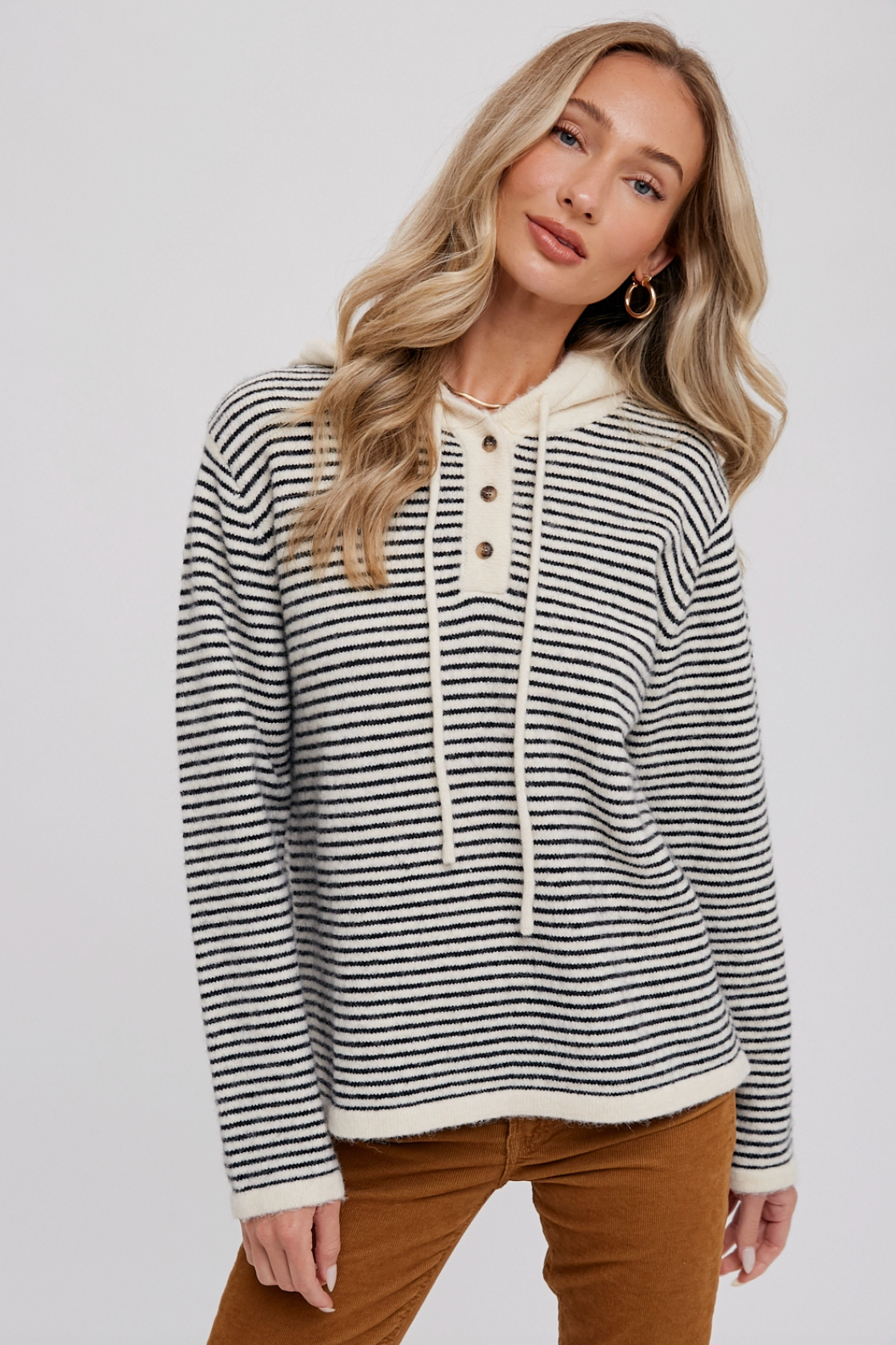 Henley Sweater Hoodie