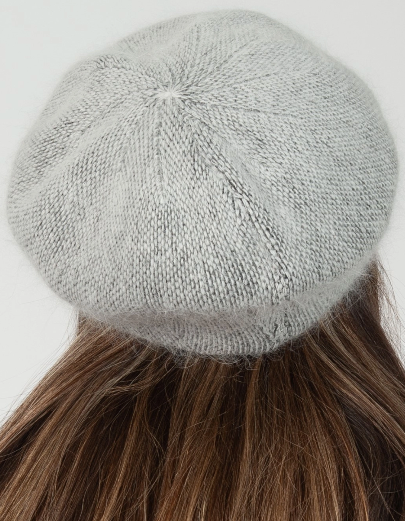 Kai Fuzzy Fur Beret - Grey