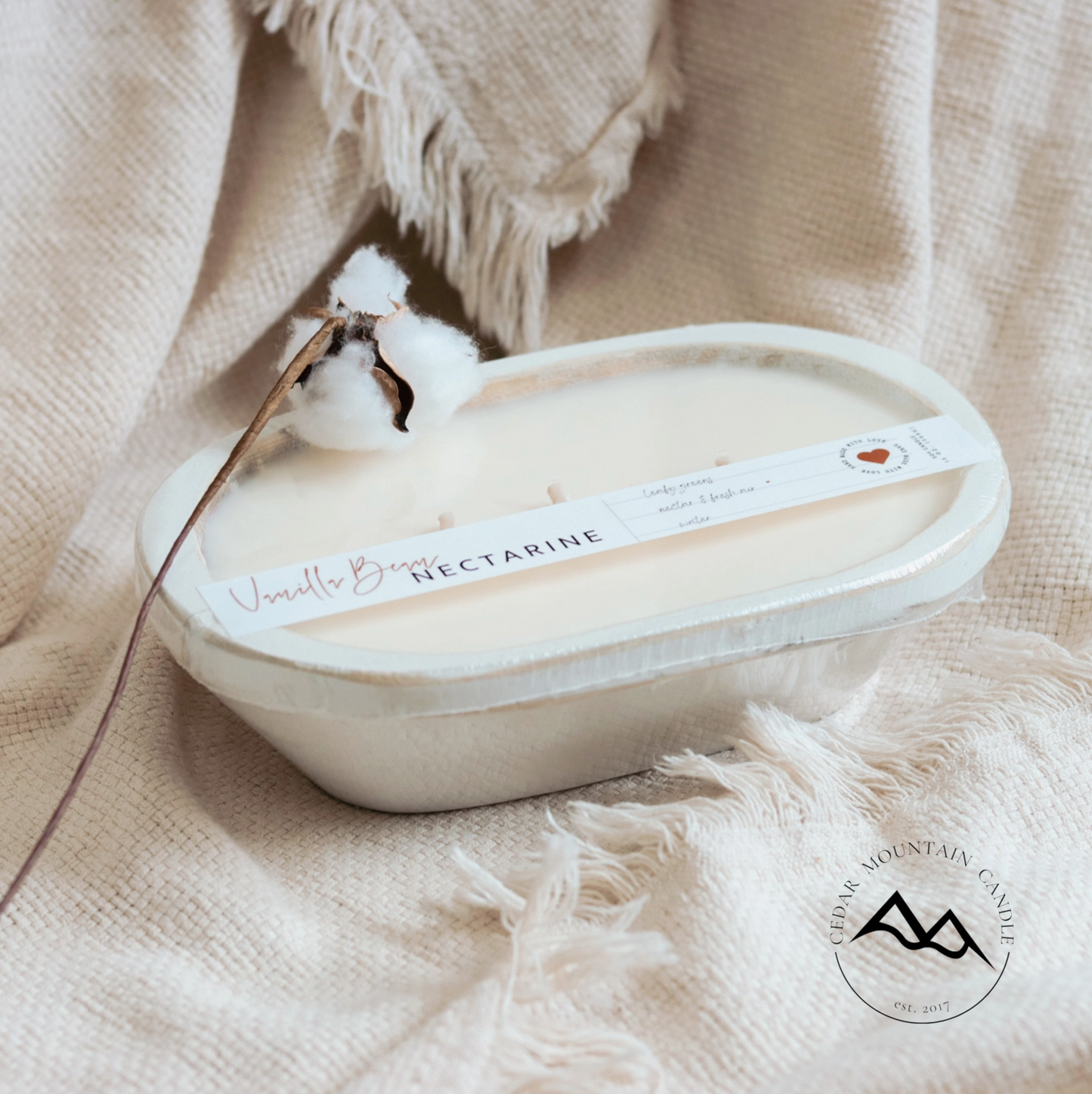 Dough Bowl Candle - Cozy Flannel